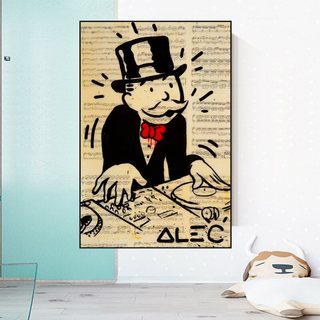 DJ Rocks: Get Your Mr Monopoly Canvas Wall Art-Wall Posters