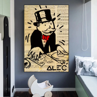 DJ Rocks: Get Your Mr Monopoly Canvas Wall Art-Wall Posters