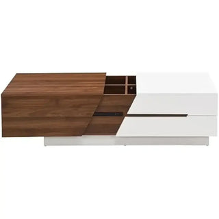 Dark Walnut Coffee Table Extendable with Storage-Coffee Table