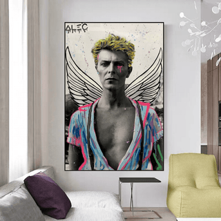 David Bowie Angel Singer by Alec Canvas Wall Art-David Bowie Wall Art