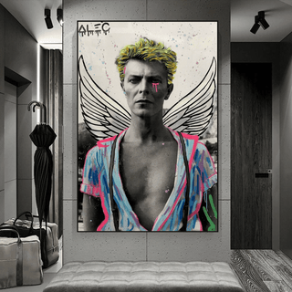 David Bowie Angel Singer by Alec Canvas Wall Art-David Bowie Wall Art