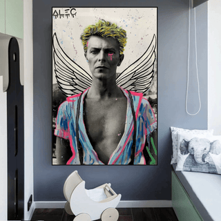 David Bowie Angel Singer by Alec Canvas Wall Art-David Bowie Wall Art