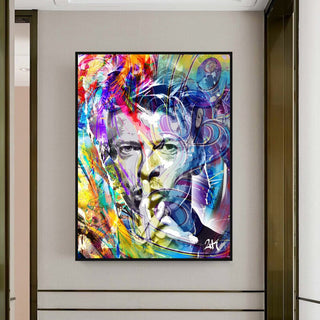 David Bowie Singer Famous Wall Canvas Art Wall Hanging-David Bowie Wall Art