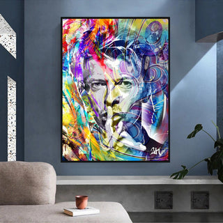David Bowie Singer Famous Wall Canvas Art Wall Hanging-David Bowie Wall Art