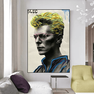 David Bowie Singer by Alec Canvas Wall Art-David Bowie Wall Art