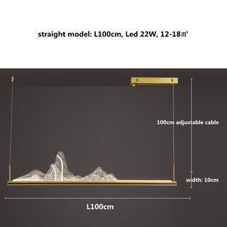 Designer Acrylic Hill Chandelier for Stunning Lighting-Kitchen Island