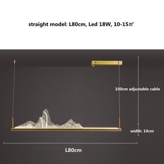 Designer Acrylic Hill Chandelier for Stunning Lighting-Kitchen Island