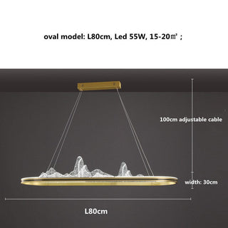 Designer Acrylic Hill Chandelier for Stunning Lighting-Kitchen Island