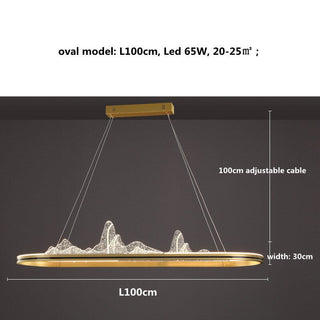 Designer Acrylic Hill Chandelier for Stunning Lighting-Kitchen Island