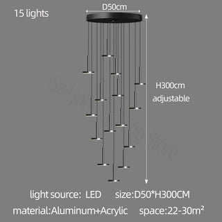 Designer Arc Luxury Staircase Chandelier-Staircase Chandeliers