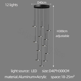 Designer Arc Luxury Staircase Chandelier-Staircase Chandeliers