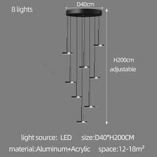 Designer Arc Luxury Staircase Chandelier-Staircase Chandeliers