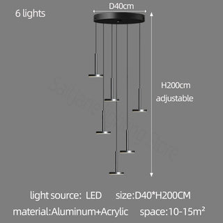 Designer Arc Luxury Staircase Chandelier-Staircase Chandeliers