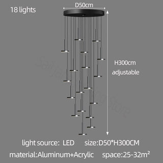 Designer Arc Luxury Staircase Chandelier-Staircase Chandeliers