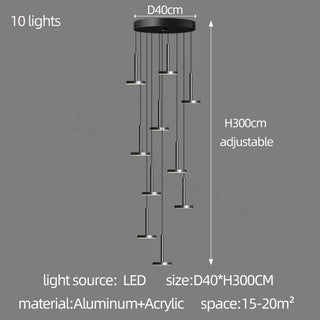 Designer Arc Luxury Staircase Chandelier-Staircase Chandeliers