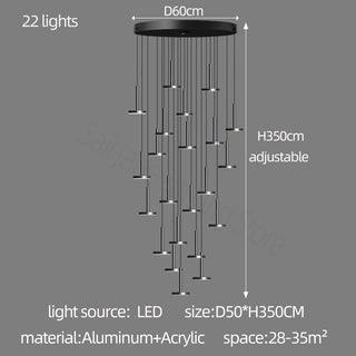 Designer Arc Luxury Staircase Chandelier-Staircase Chandeliers