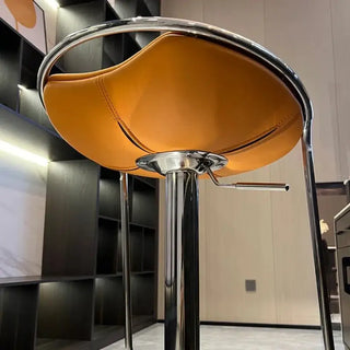 Designer Leather Counter Stool – Adjustable Swivel Bar Chair-Bar Stools