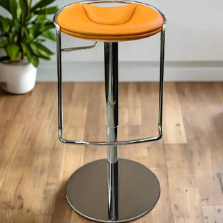 Designer Leather Counter Stool – Adjustable Swivel Bar Chair-Bar Stools