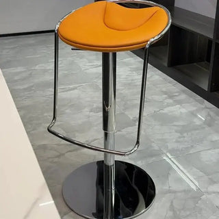 Designer Leather Counter Stool – Adjustable Swivel Bar Chair-Bar Stools