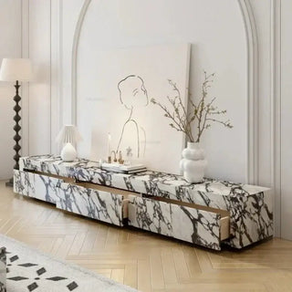 Designer Marble Pattern TV Stands for Living Room-TV Stands