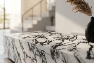 Designer-TV-Ständer mit Marmormuster für das Wohnzimmer