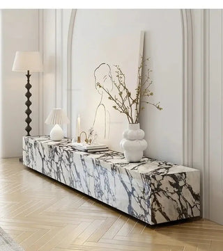 Designer Marble Pattern TV Stands for Living Room-TV Stands