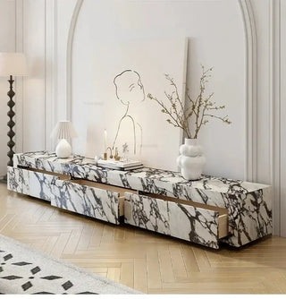 Designer Marble Pattern TV Stands for Living Room-TV Stands