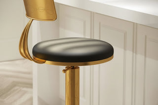 Sgabello da bar con seduta dorata Designer Throne