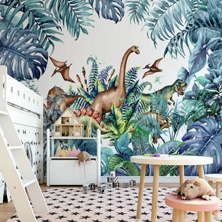 Dinosaur Theme Wallpaper - Perfect for Kids' Bedrooms-Kids Room Wallpaper