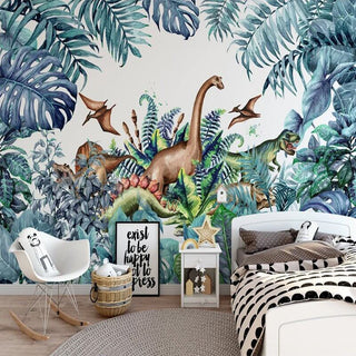 Dinosaur Theme Wallpaper - Perfect for Kids' Bedrooms-Kids Room Wallpaper