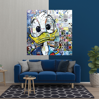 Donald Duck Canvas Wall Art with Tenderness Quote - The Only Beautiful Eyes-Scrooge Art