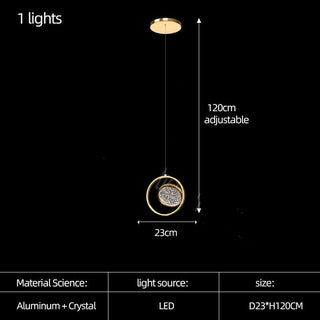 Double Rings Staircase Chandelier: Luxury Lighting Fixture-Staircase Chandeliers