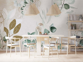 Dream Flowers Wallpaper Mural - Exquisite Floral Design-Flower & Leaf Wallpaper
