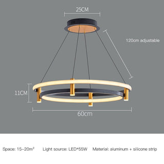 Dual Ring LED Chandelier-Chandeliers