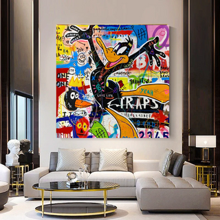 Duffy Duck Graffiti Canvas Wall Art-Scrooge Art