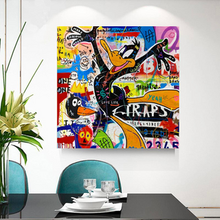 Duffy Duck Graffiti Canvas Wall Art-Scrooge Art