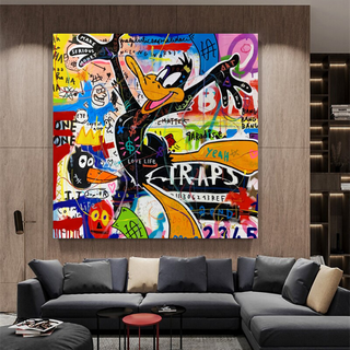 Duffy Duck Graffiti Canvas Wall Art-Scrooge Art