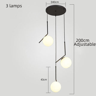 Edged Glass Globes Chandelier – Modern LED Pendant Light for Elegant Interiors-Staircase Chandeliers