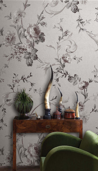 Elegant Flowers Luxe Wallpaper Mural-Flower & Leaf Wallpaper