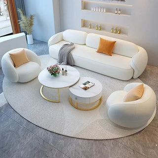 Elegant Minimalist Puff Sofa – Simplicity Meets Comfort-Sofa Set