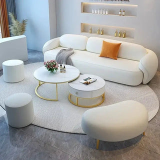 Elegant Minimalist Puff Sofa – Simplicity Meets Comfort-Sofa Set