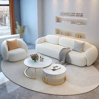 Elegant Minimalist Puff Sofa – Simplicity Meets Comfort-Sofa Set