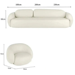 Elegant Minimalist Puff Sofa – Simplicity Meets Comfort-Sofa Set
