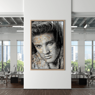 Elvis Presley Singer Portrait Canvas Painting Abstract Magazine Wall Art-Elvis Wall Art