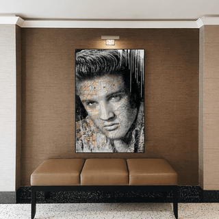 Elvis Presley Singer Portrait Canvas Painting Abstract Magazine Wall Art-Elvis Wall Art