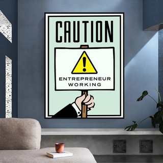 Entrepreneur Working Notice - Monopoly Wall Art-Wall Posters