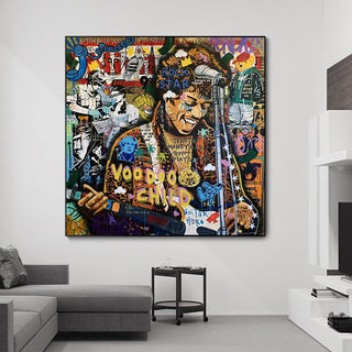 Famous Rock Star Voodoo Child Canvas Wall Art-Wall Posters