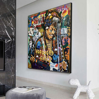 Famous Rock Star Voodoo Child Canvas Wall Art-Wall Posters