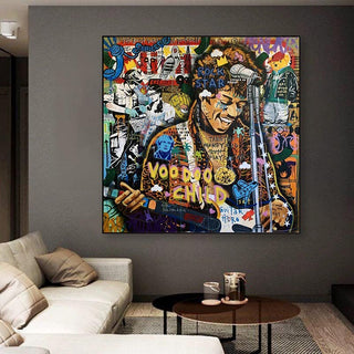 Famous Rock Star Voodoo Child Canvas Wall Art-Wall Posters