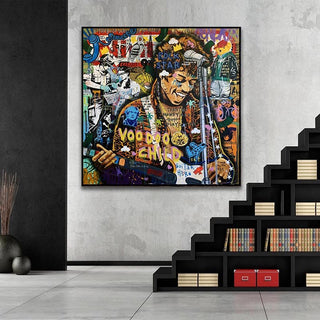 Famous Rock Star Voodoo Child Canvas Wall Art-Wall Posters